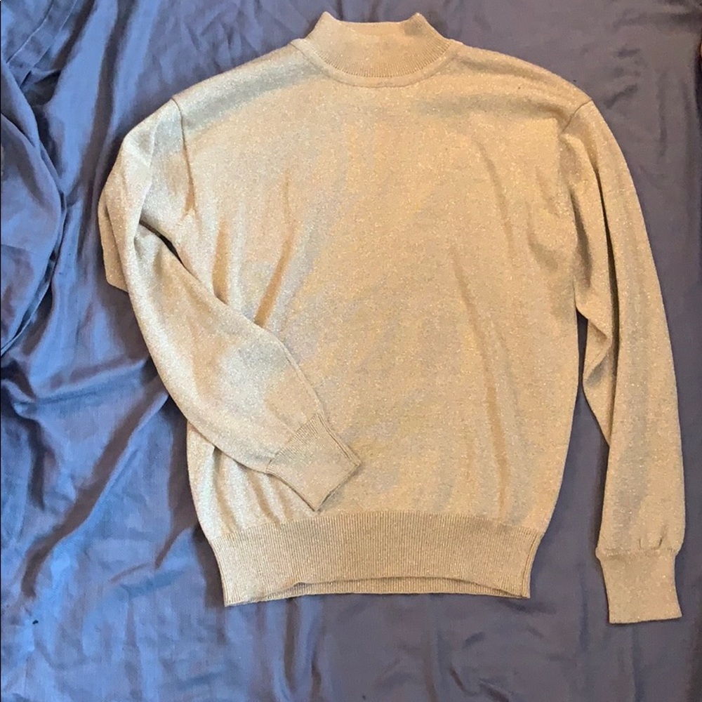 Robert Scott Ltd. Vintage Metallic Gold Turtleneck